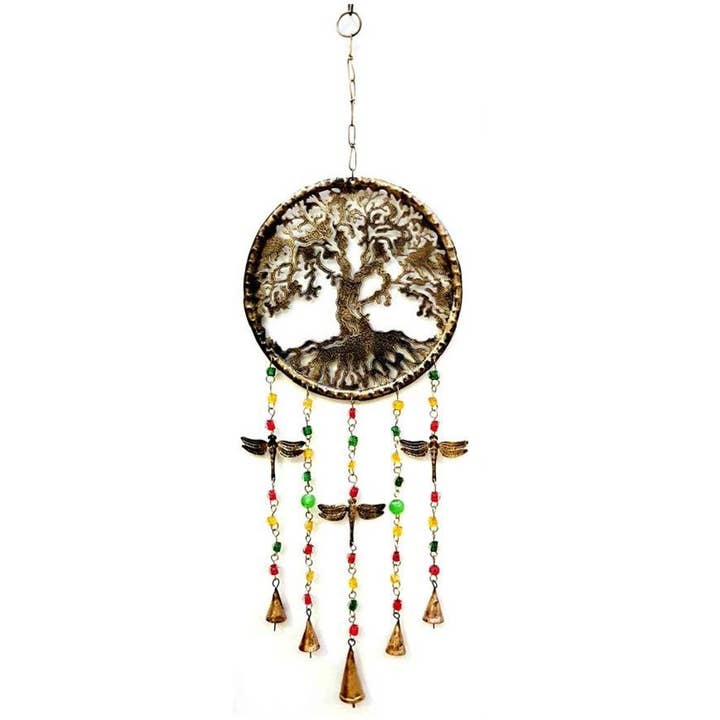 Cloche en fer - Libellules rondes celtiques Tree of Life, 10 pouces pour la vente par Jafsons International