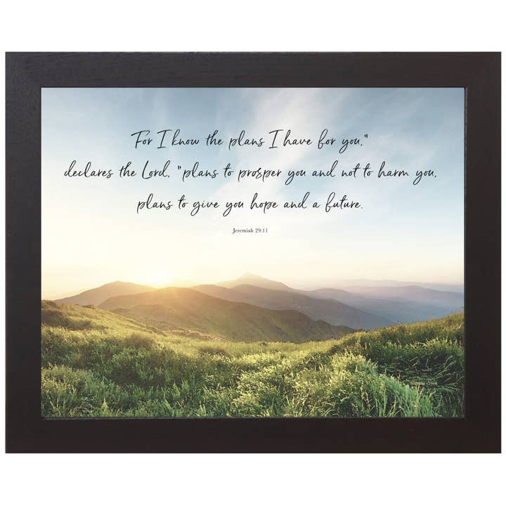 Religious For I Know The Plans I Have For You Framed Art for wholesale by Summer Snow Art