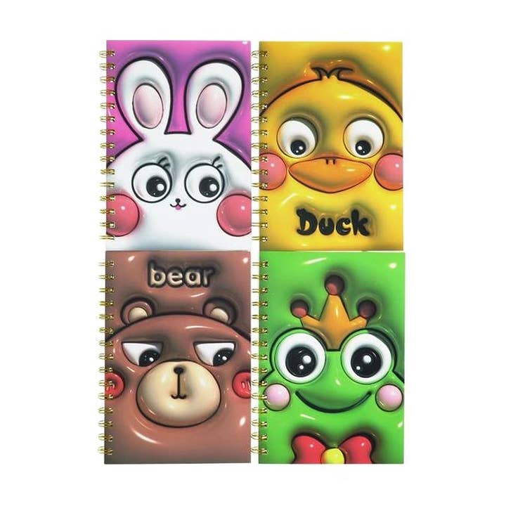 Cap Zone - Wholesale Notebook - Animal Pals Print Stationery Notebook