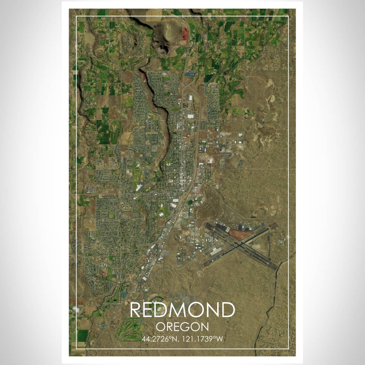 JACE.design - Wholesale Art Print - Redmond OR Map Print Satellite2
