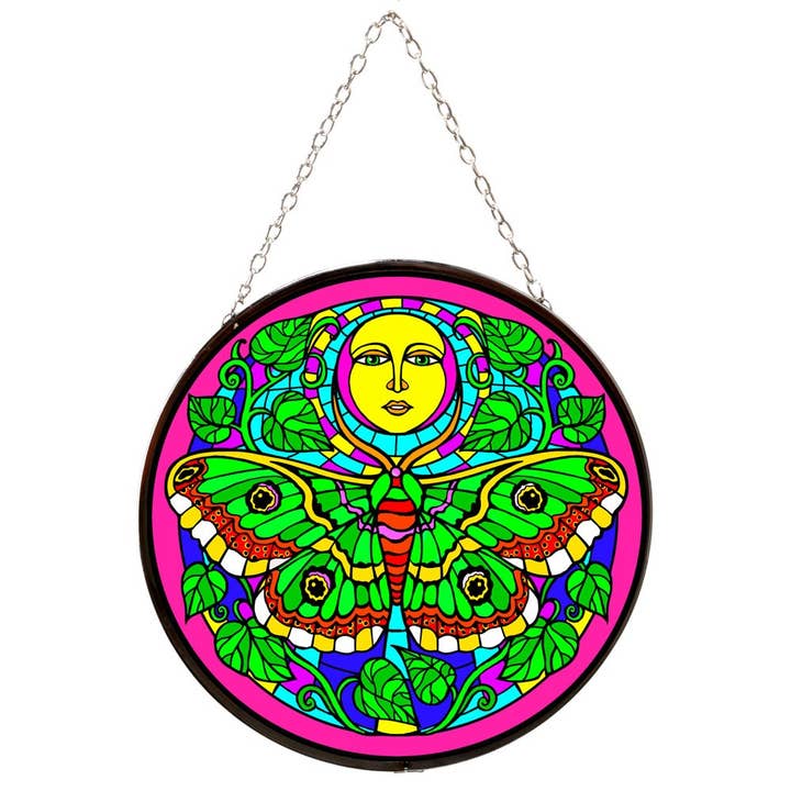 MOTH STAINED GLASS SUNCATCHER for wholesale by Benjamin International