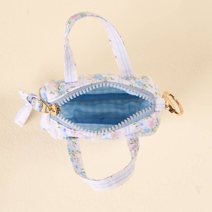 The Darling Effect - Wholesale Keychain - Women's - Itty Bitty Duffle Bag Charm-Petal Parade Blue1