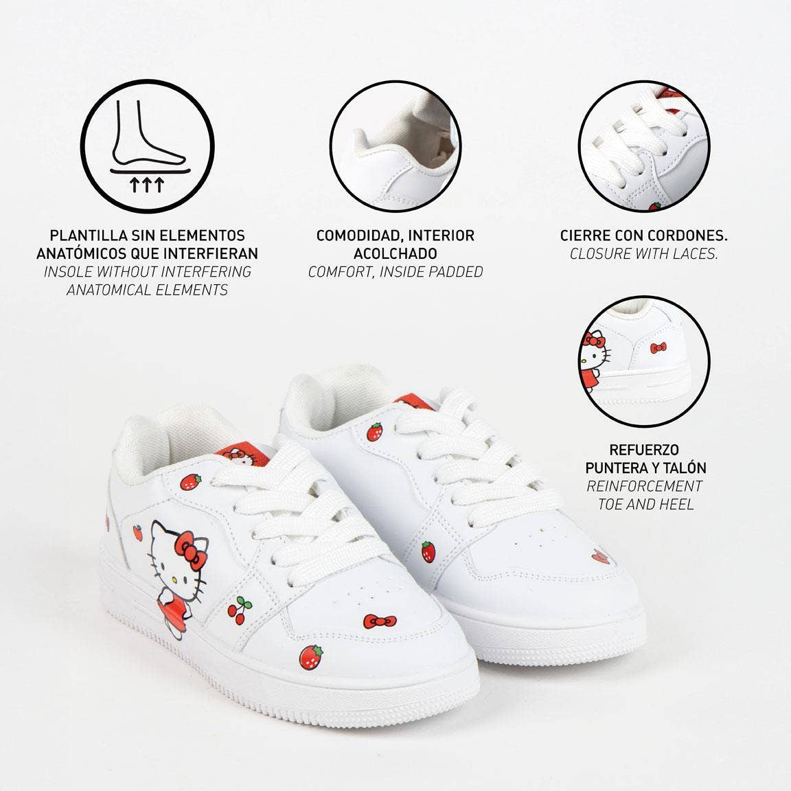 Mastoys, S.L. - Wholesale Athletic Sneakers - Kids - HELLO KITTY PVC SOLE SPORTS SHOE - 23000069343