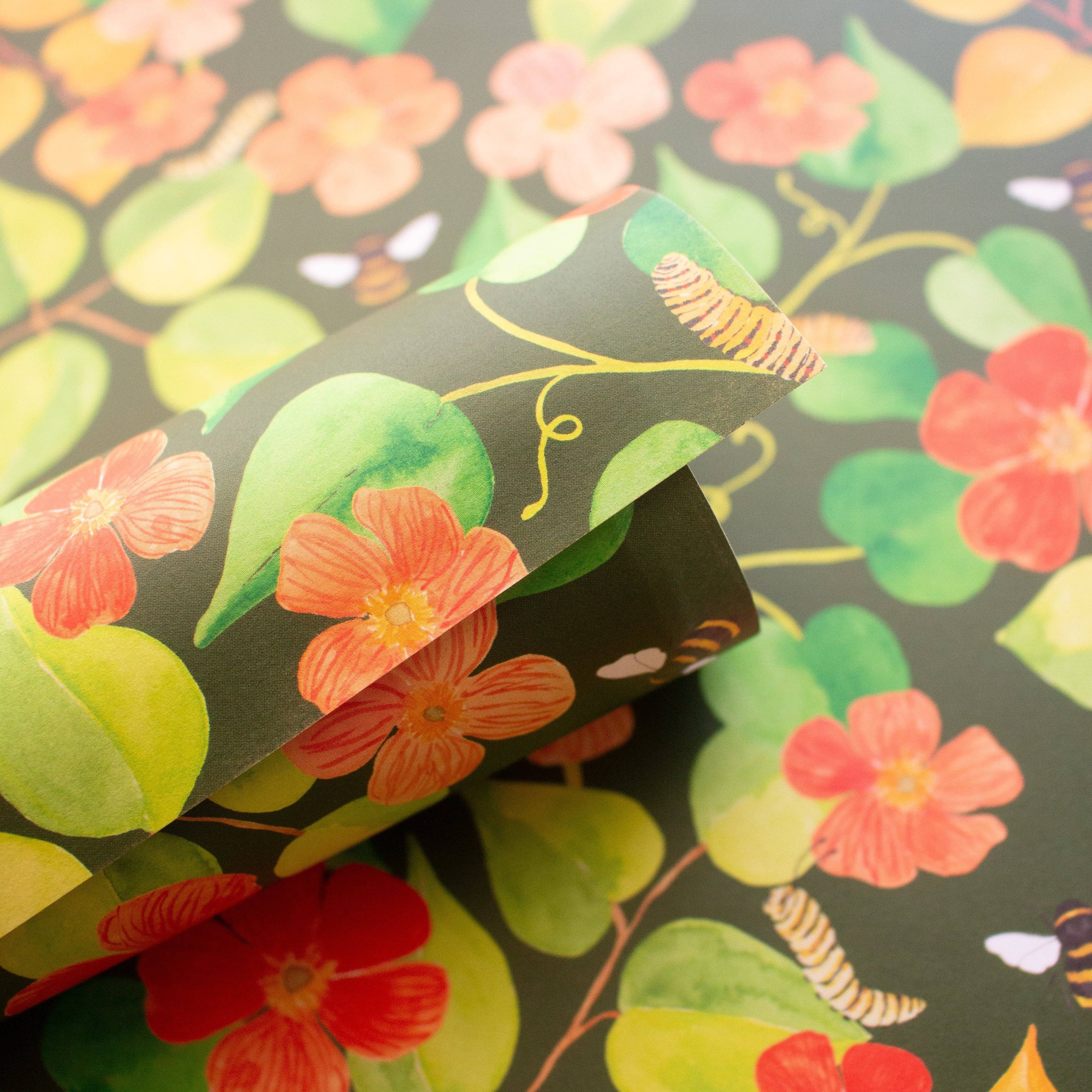 littlehoothoot - Wholesale Flat wrap - Poppy Garden Gift Wrap Sheet6