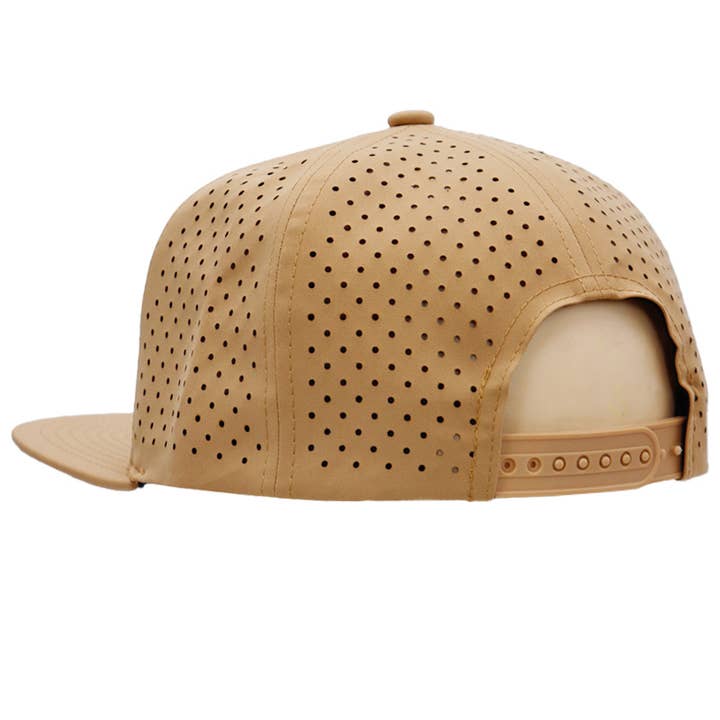 Cap Zone - Wholesale Flat Brim Cap - Unisex - Six Panel Flat Bill Perforated Snapback8