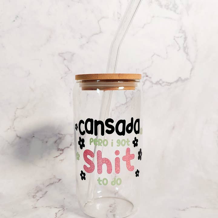 Trött men jag har saker att göra rolig glaskopp för wholesale av honeysheshome