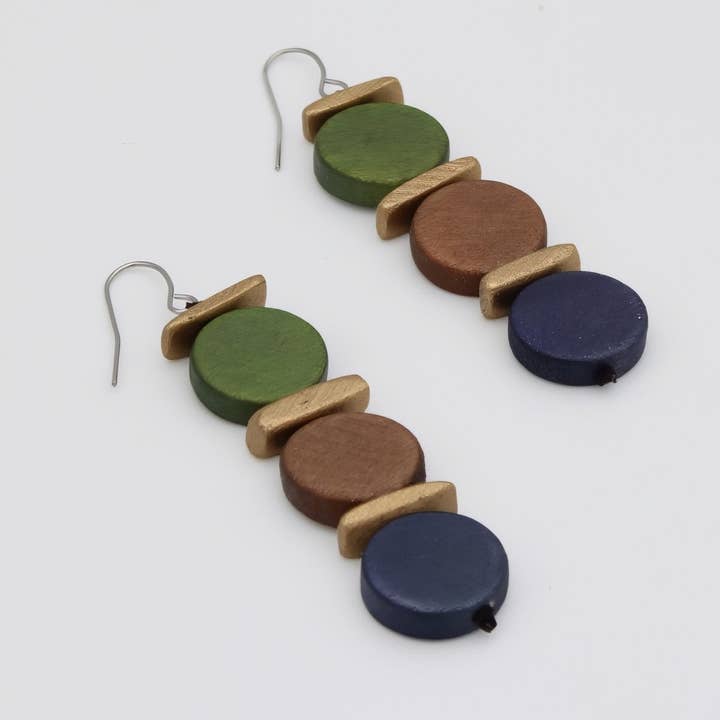 Sylca Designs - Wholesale Dangle Earrings - Earth Toned Percy Dangle Earrings3