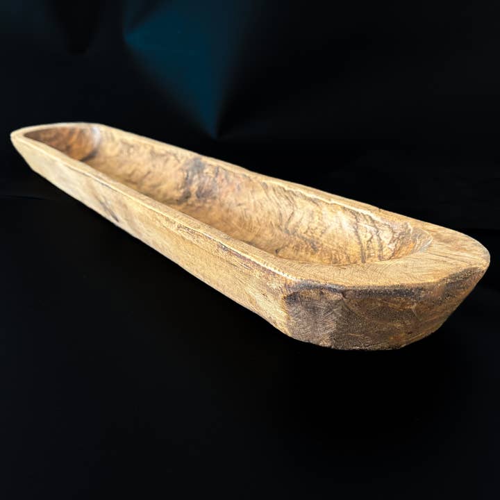 Natural Medium Wood Bread Bowl (28- 30"L) for wholesale on Faire