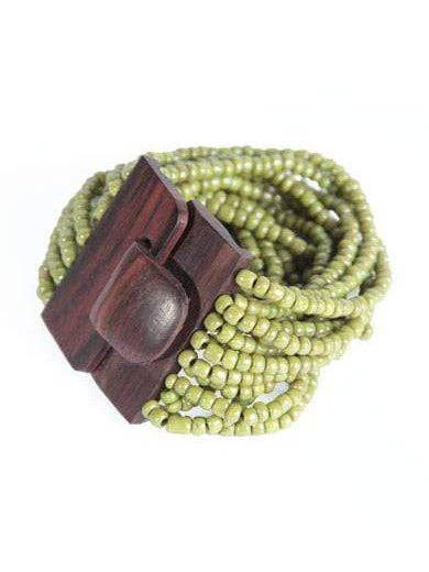 Bijondo - Wholesale Beaded Bracelet - Wooden Buckle Bracelet and Glass Beads, costume jewelry15