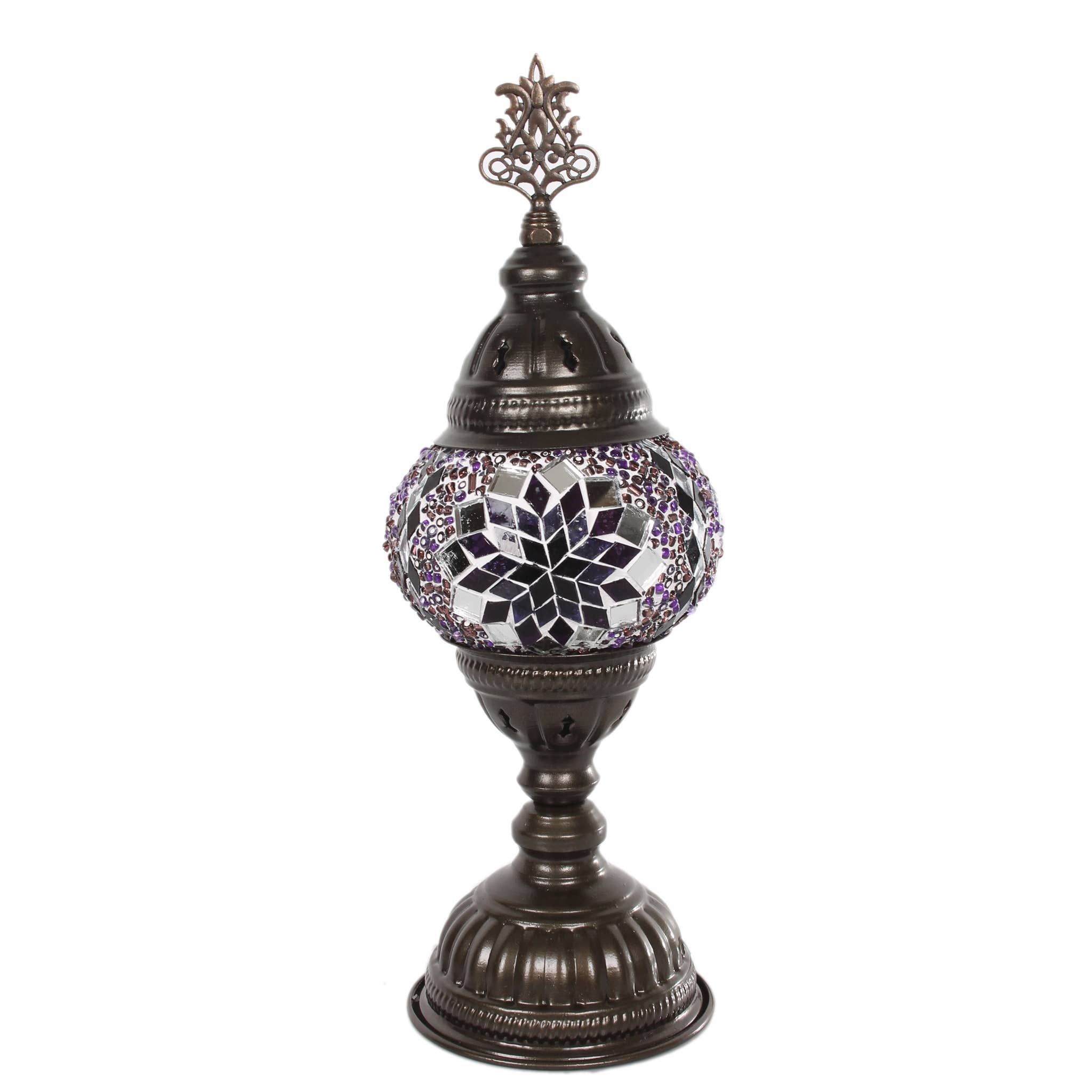 Import Corner - Wholesale Accent/Desk Lamp - 96311-20: BOXED TURKISH MOSAIC NIGHTLIGHT W/ 3"PRESSED SHADE1