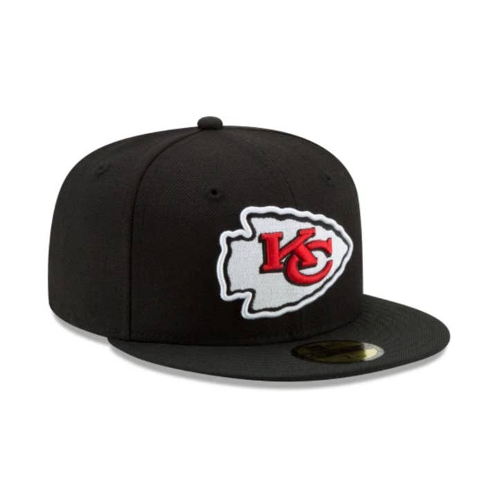 Kansas City Chiefs New Era 59fifty Black Fitted Hat for wholesale by Rat City Sk8 Shop