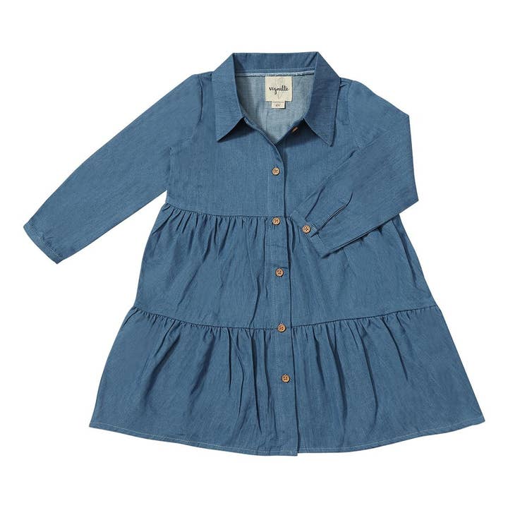 Judy Dress in Chambray for wholesale by Vignette