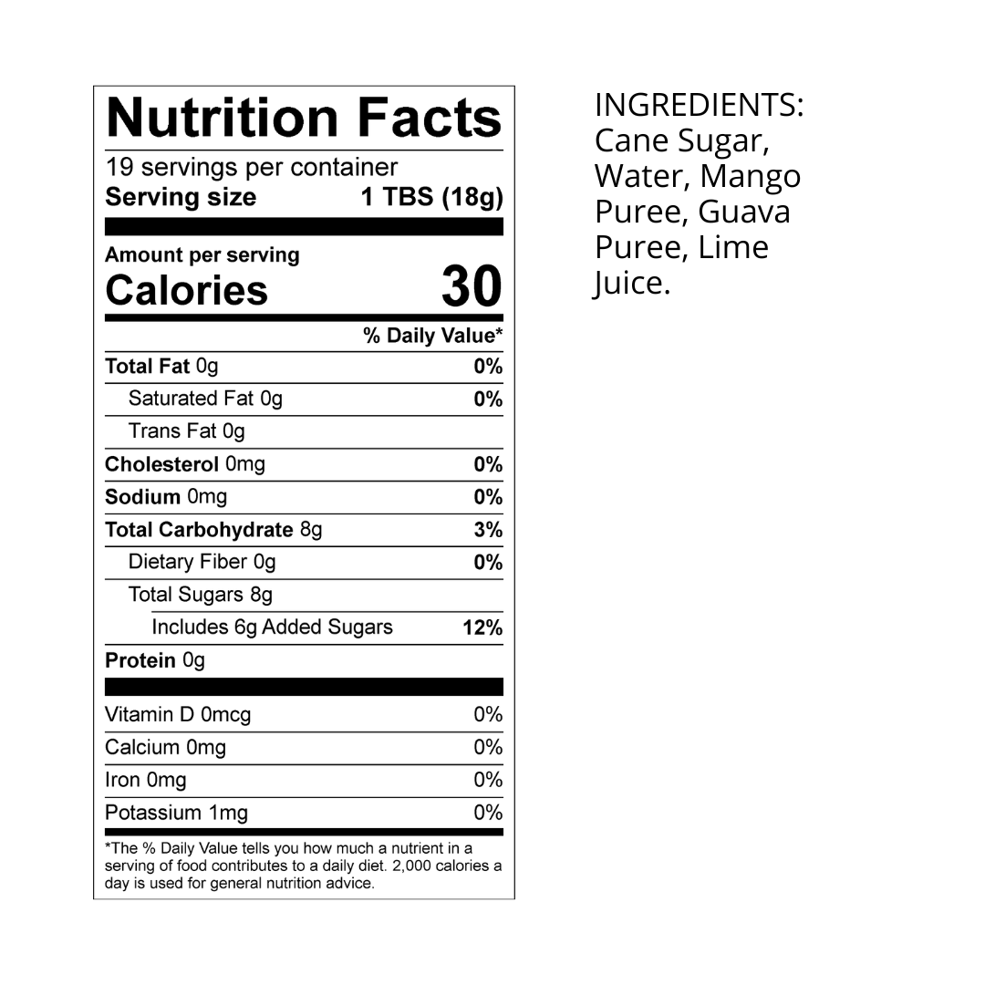 Caribe & Co. - Venta al por mayor Preparado/sirope para cóctel - Sirope Sabor Mango y Guayaba - TEMPORADA4