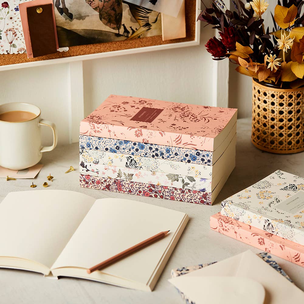 Katie Leamon - Wholesale Notebook - L&L Pressed Floral 300 Page Blank Lay Flat Notebook1