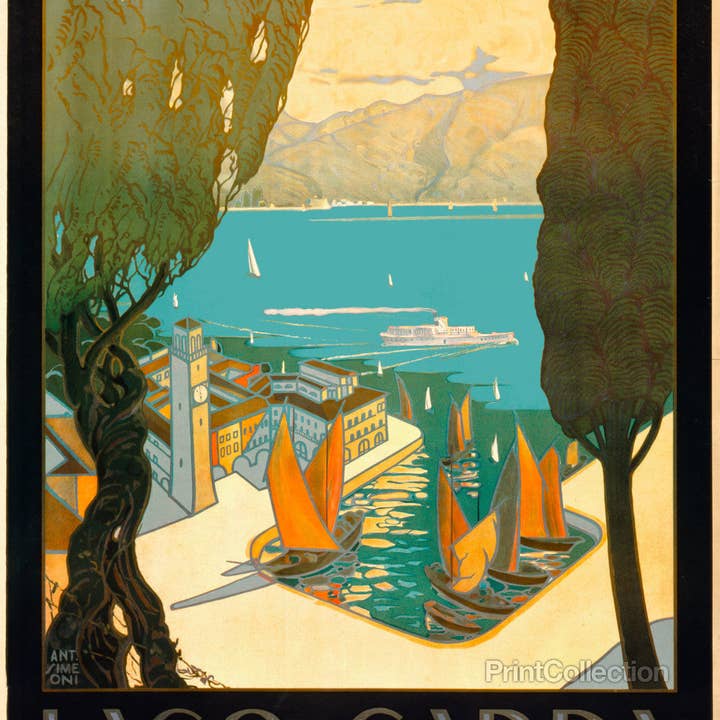 Print Collection - Wholesale Art Print - Wharf on Lake IGarda Italy Poster