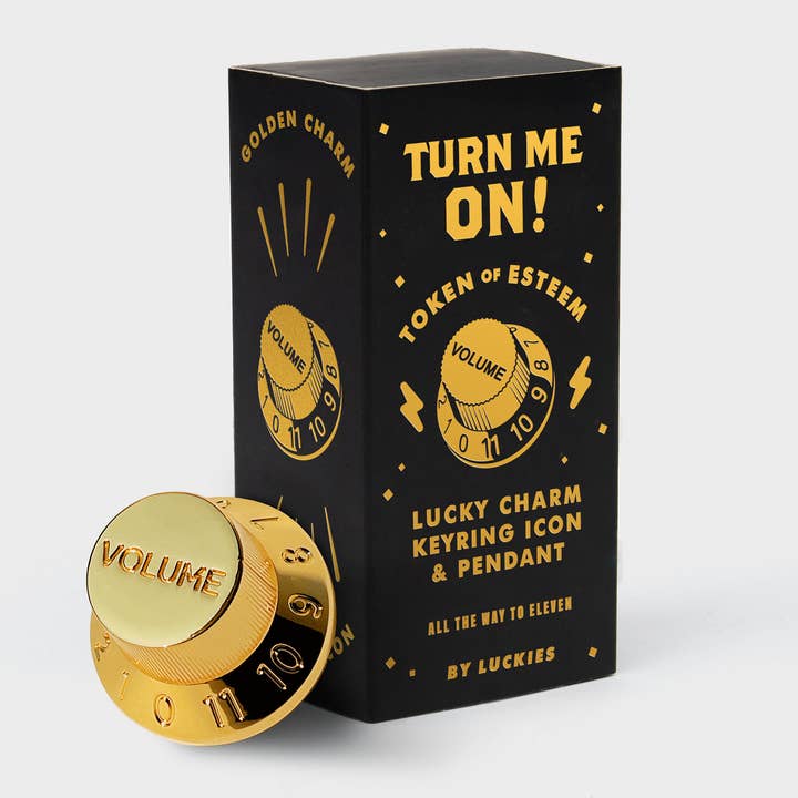 Turn Me On - Gold charm for wholesale by SUCK UK Ltd - USA