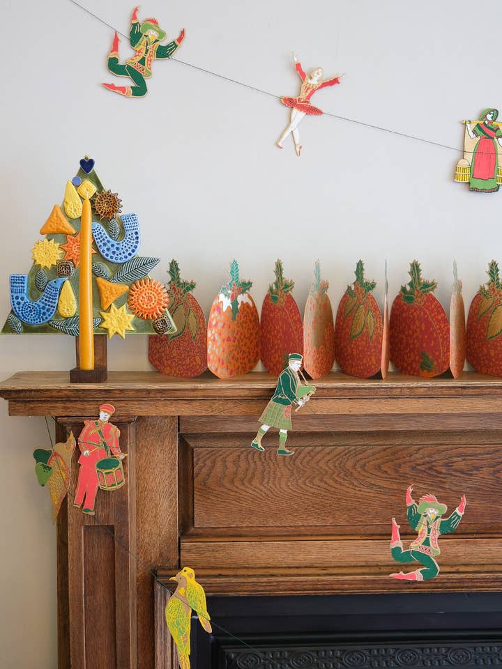 12 Days of Christmas Sewn Garland for wholesale by East End Press