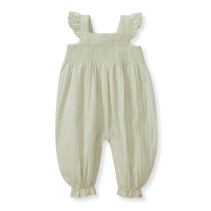 Seersucker Organic Baby Girl Jumpsuit for wholesale by Burt's Bees Baby