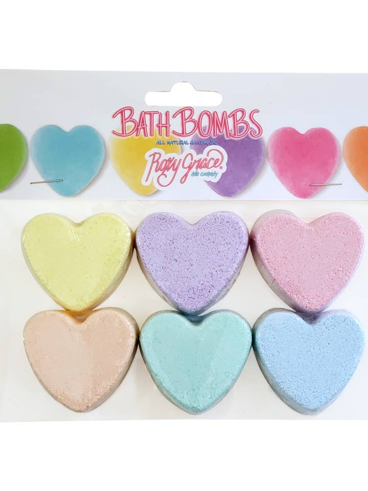 Mini Heart Bath Bomb - Pack of 6 for wholesale by Roxy Grace