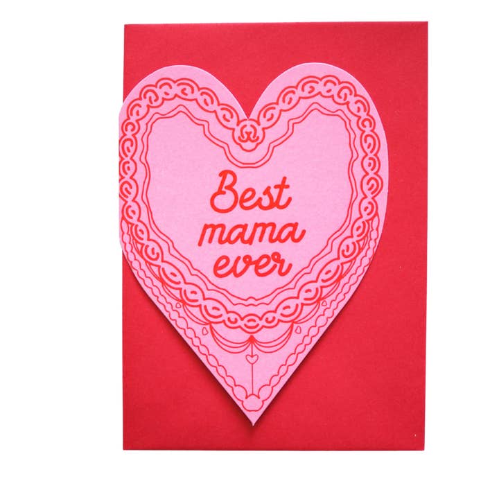 soch and co - Wholesale Mother's Day Card - Best mama ever cake heart card3