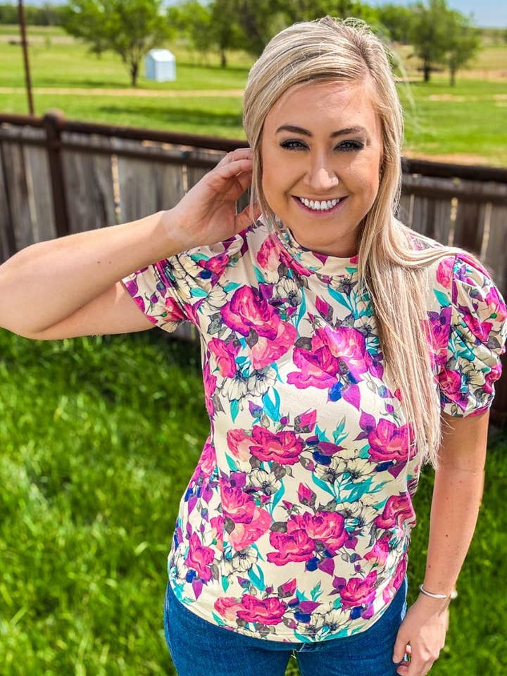 Sterling Kreek - Wholesale Blouse - Women's - Life Is A Flower Top