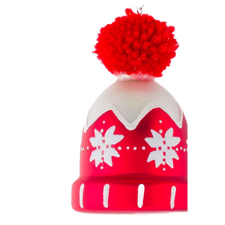 Starlight Collection - Wholesale Ornament - NEW-Red/White Toque Ornament With Pompom1