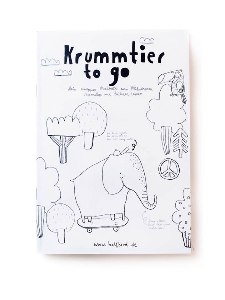 Coloring book “Krummtier to go” for wholesale by Halfbird