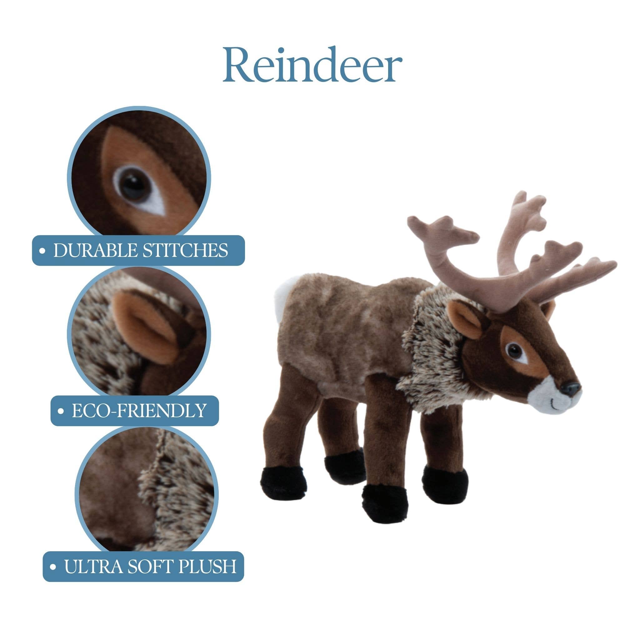 The Petting Zoo - Wholesale Stuffed/Plush Toy - Kids & Baby - 12" (32cm) Winter Reindeer Holiday Wild life5