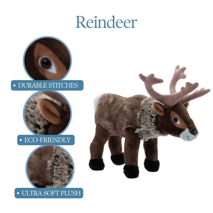 The Petting Zoo - Wholesale Stuffed/Plush Toy - Kids & Baby - 12" (32cm) Winter Reindeer Holiday Wild life5