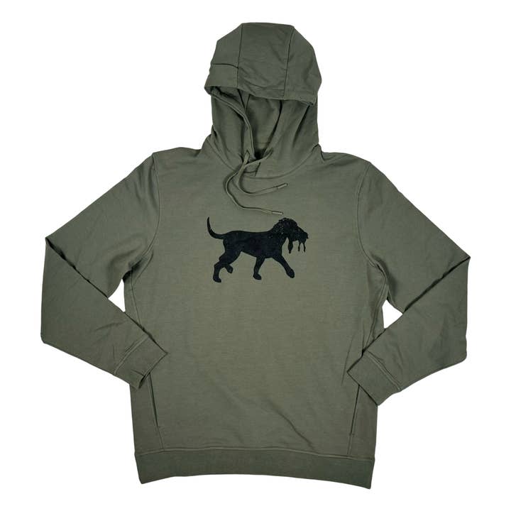 Performance Stretch Distressed Logo Hoodie - Dennengroen voor wholesale door Back Down South Clothing