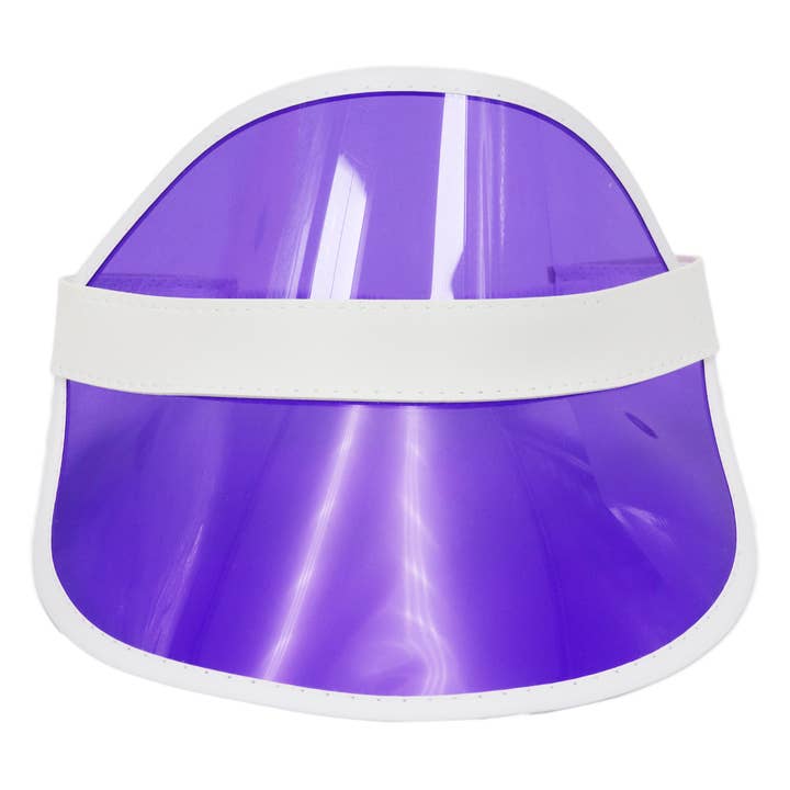 Cap Zone – Engroshandel Visir - Dame – Vibrant Translucent Plast Hvid PVC Kant Elastisk Skærm10