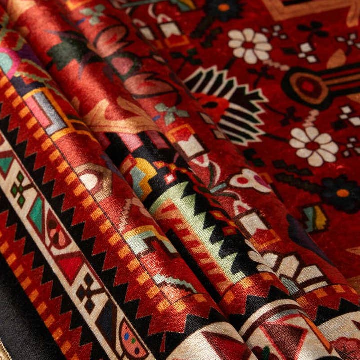 Bursa Ipek | Black Velvet Carpet Prayer Rug for wholesale on Faire