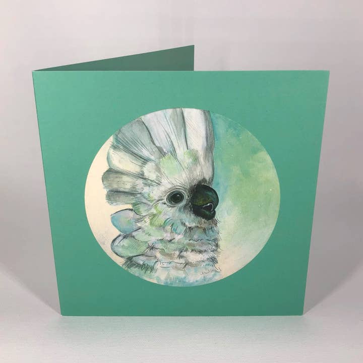 Cartão de saudação de cacatua guarda-chuva por atacado de Diedododa