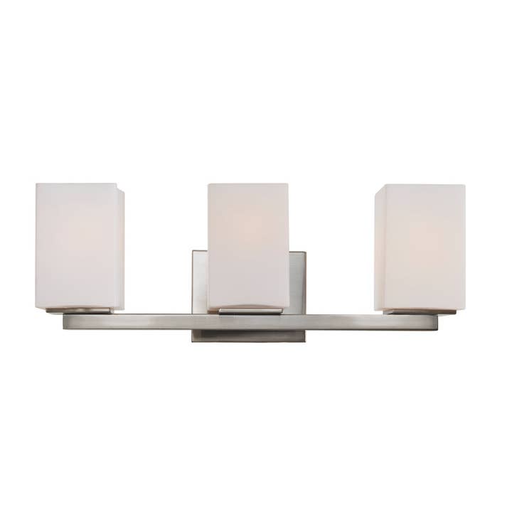 Capri på Trend borstad Nickel tre ljus bad fåfänga ljus V68033BN för wholesale av Light Goods