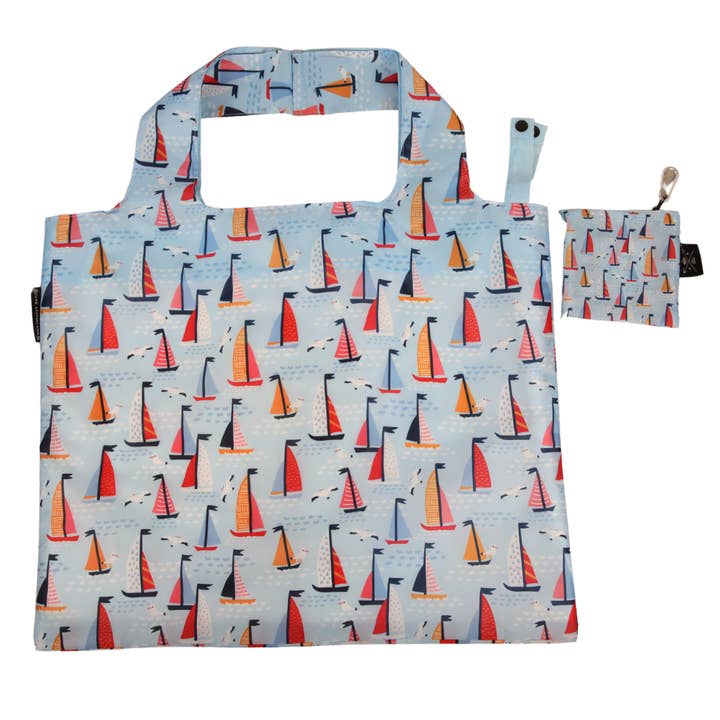 Sail Away Eco Reusable Bag for wholesale by June Apothicarie