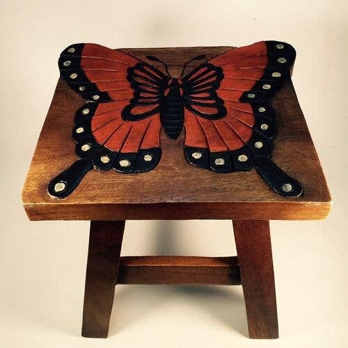 Stool, Butterfly Monarch for wholesale by Sea Island Imports, Inc.