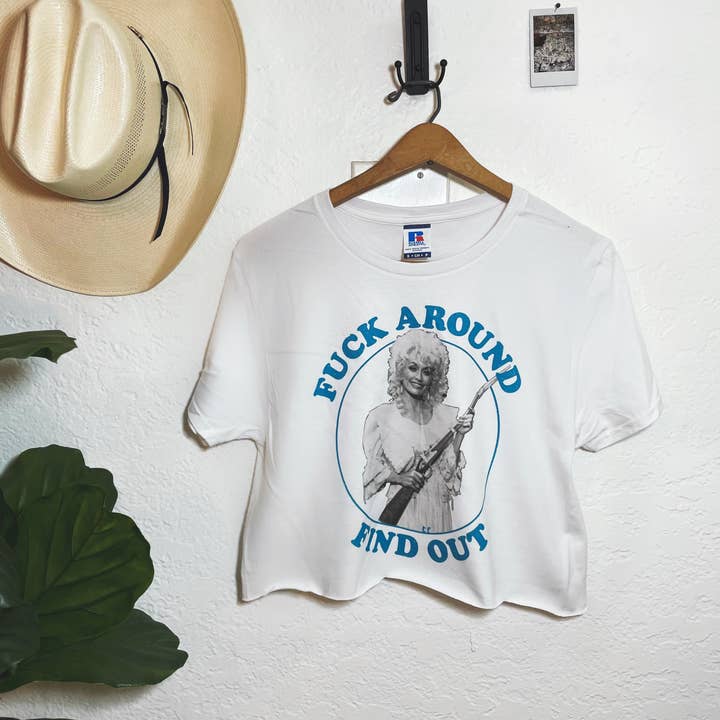 FAFO Turquoise Crop Top for wholesale by TF