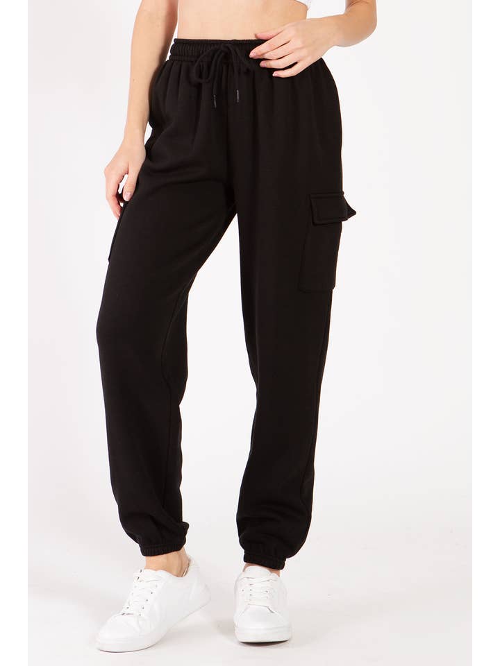 Color 5 – wholesale Joggingbyxor - Dam – Oversized baggy sweatpants med fleecematerial och cargo-joggerstil