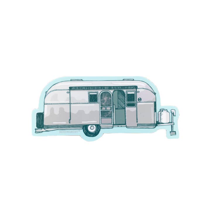 Noteworthy Paper & Press - Wholesale Sticker - Silver Camper Sticker