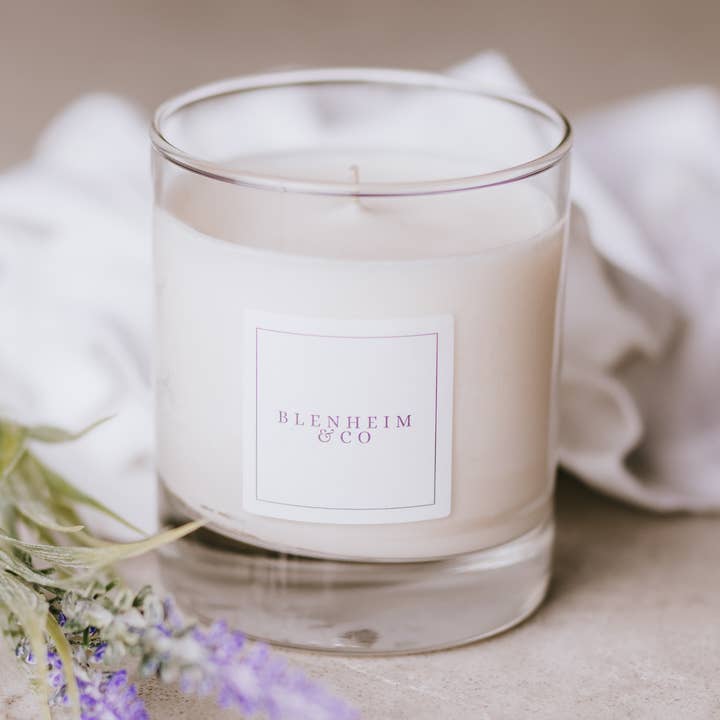 30cl clear glass soy candle for wholesale by Blenheim & Co.