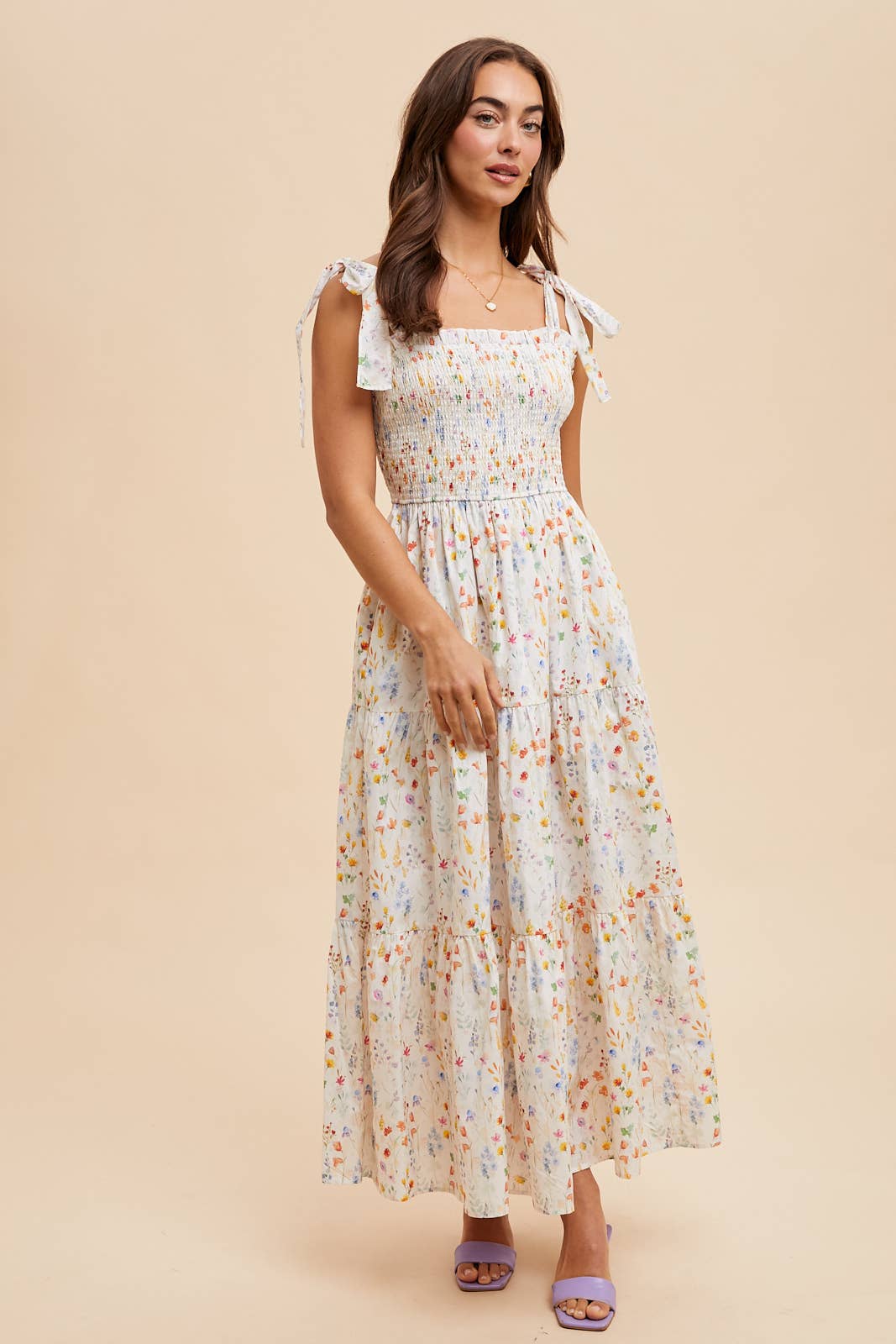 In Loom - Wholesale Jurk - Dames - Maxi-jurk met smockwerk4