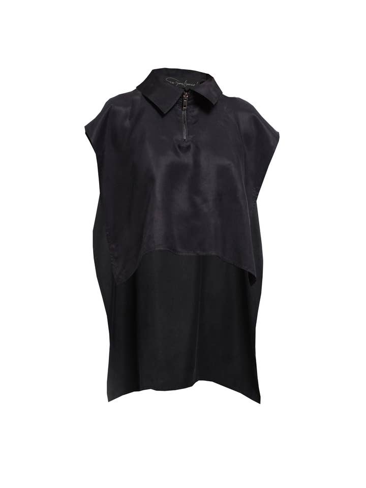 0072 Poncho With Collar for wholesale by TOO DAMN EXPENSIVE