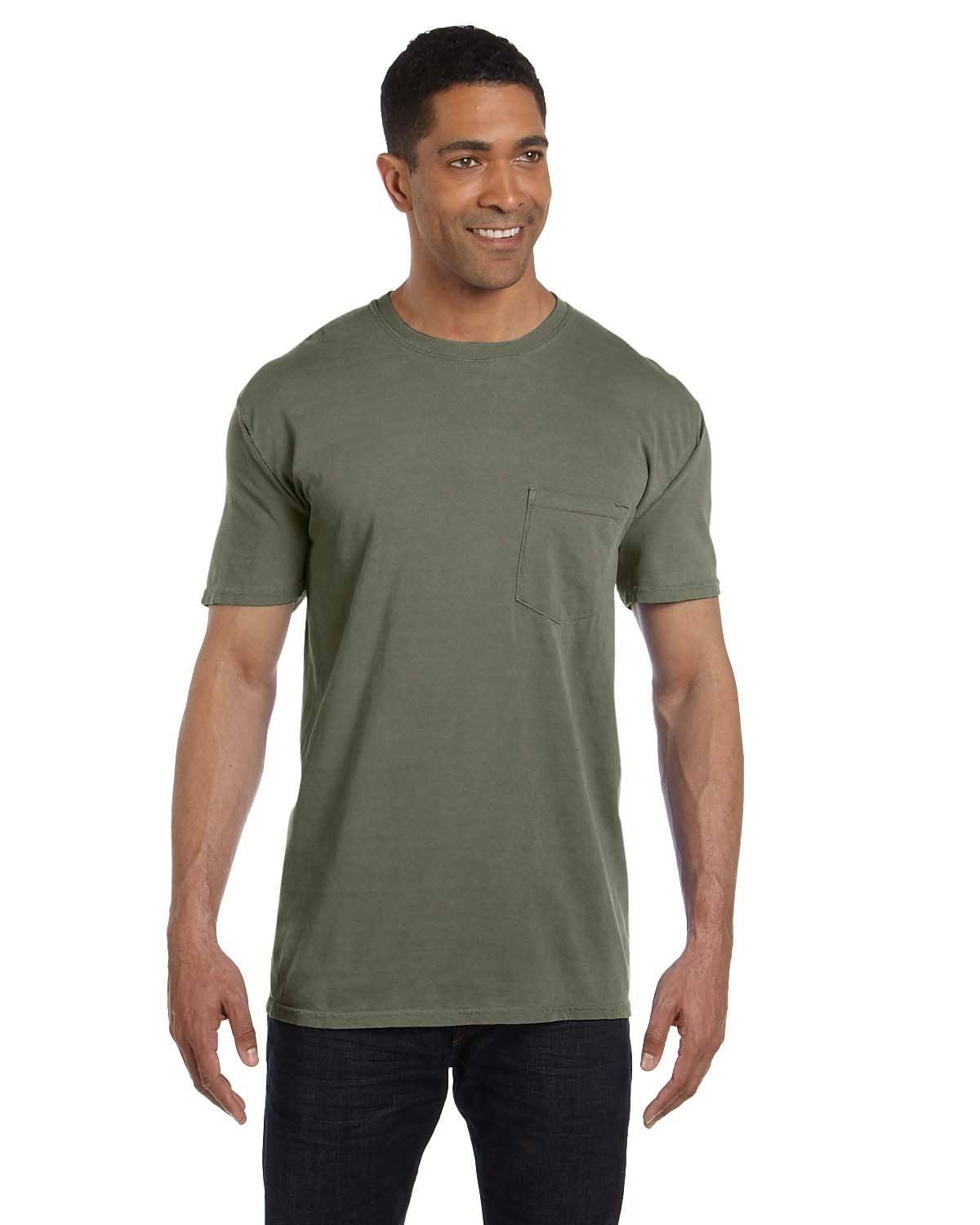 Total Apparel - Wholesale T-Shirt - Unisex - Comfort Colors Garment-Dyed Pocket Blank T-Shirt | 6030CC5