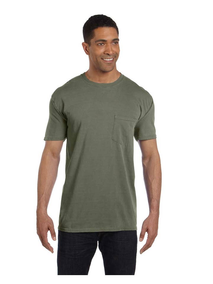 Total Apparel - Wholesale T-Shirt - Unisex - Comfort Colors Garment-Dyed Pocket Blank T-Shirt | 6030CC5