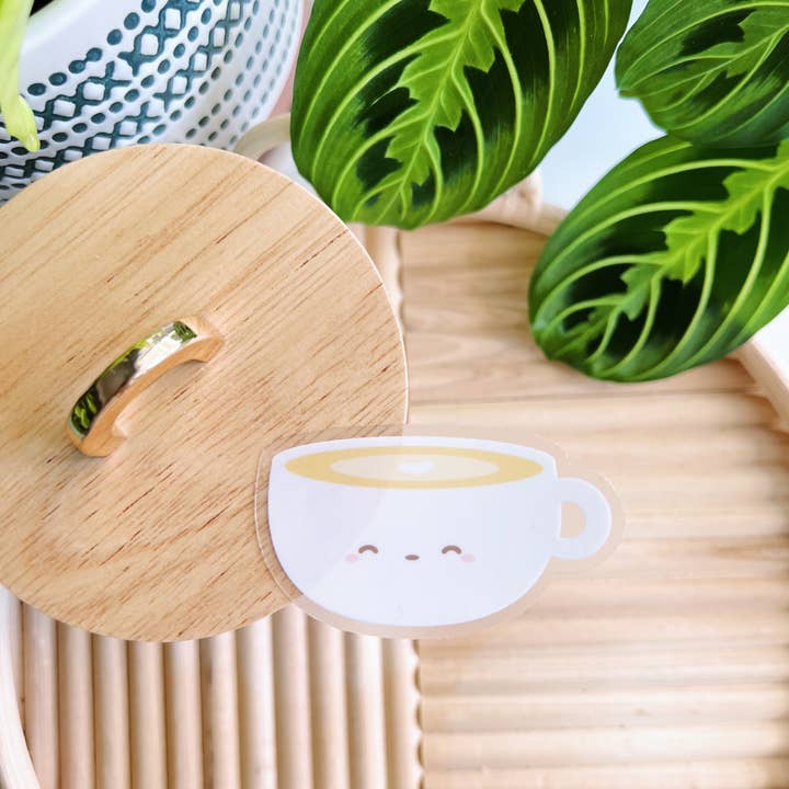 Matcha Paper Co. – wholesale Sticker – Latte Cups Clear Vinyl Stickers2