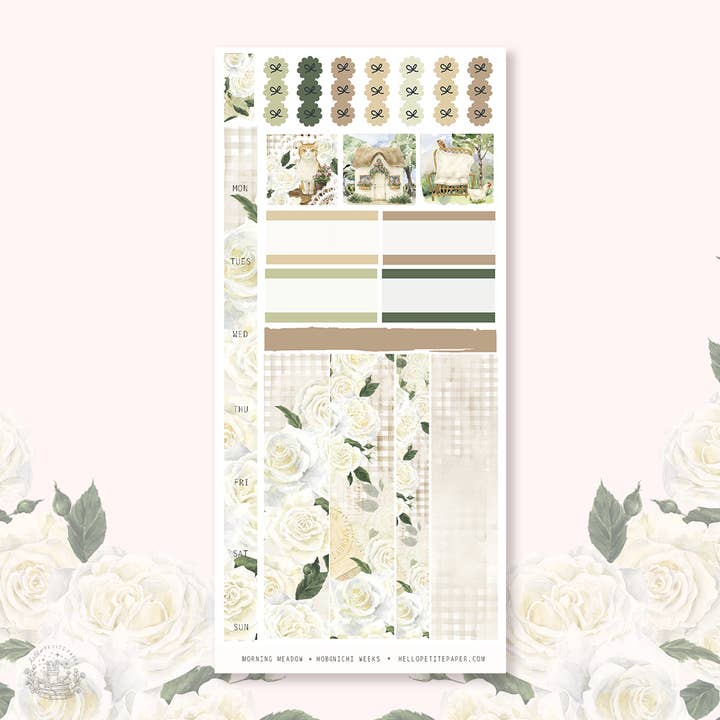 Morning Meadow - Hobo weeks sticker kit for wholesale by Hello Petite Paper