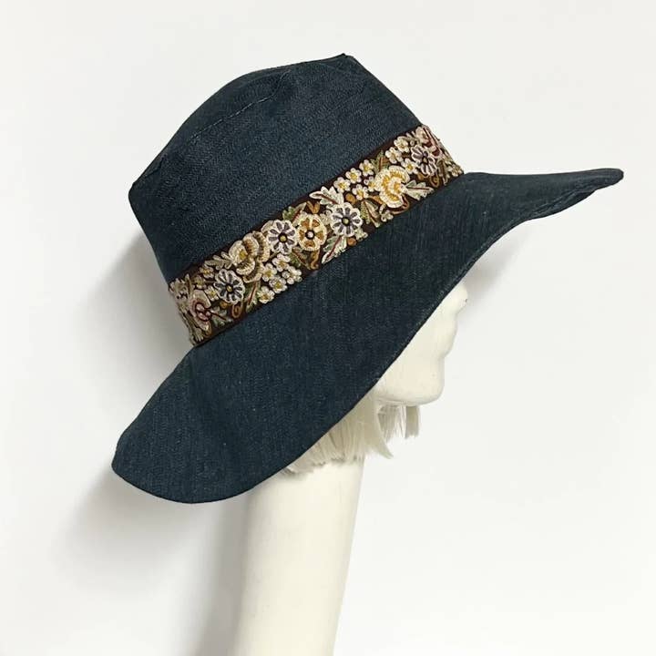 Sombrero de sol flojo de mezclilla boho para venta al por mayor de Bella Starr