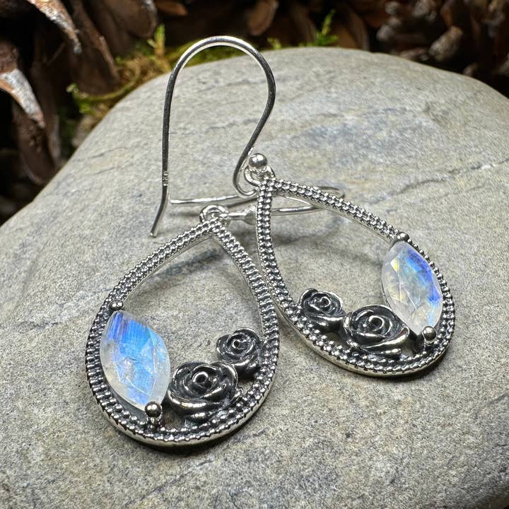 Zoete Ierse Roos Oorbellen voor wholesale door Celtic Crystal Designs Jewelry & Gifts