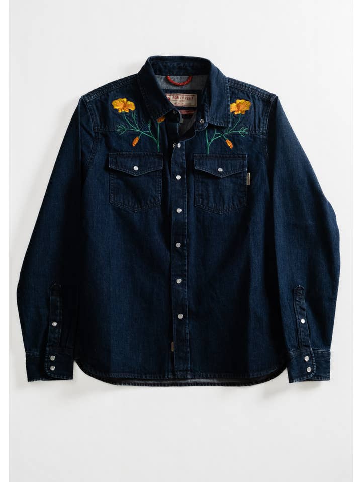 Indigo Field Denim Shirt for wholesale on Faire2