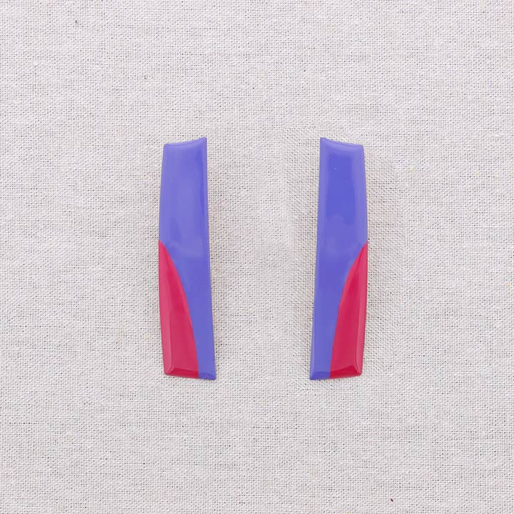 Sonata - Wholesale Snap Jewelry - Steel Earrings Enamel Shape5